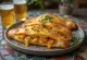 Čerstvo upečené Calzone s pomarančovým kuraťom
