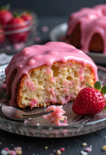 Vegánska punčová torta pripravená na servírovanie