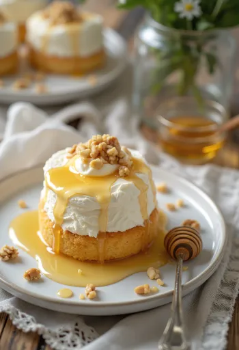 Torta z gréckeho jogurtu v elegantnom servírovaní