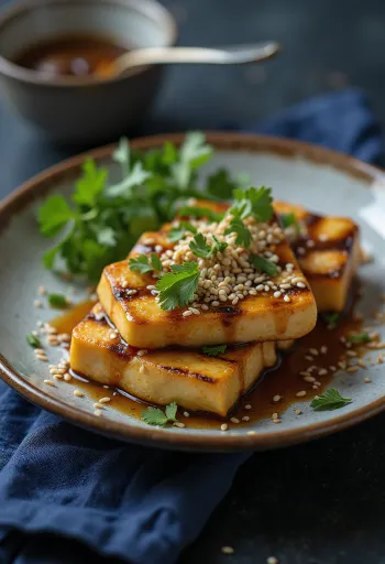 Grilované tofu so zázvorovým dresingom