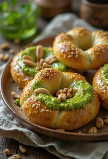 Pestové praclíky servírované