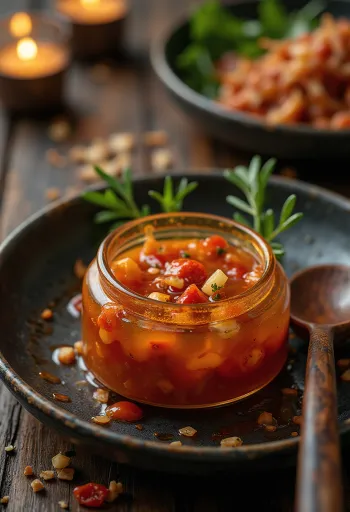 Sladká čili omáčka servírovaná