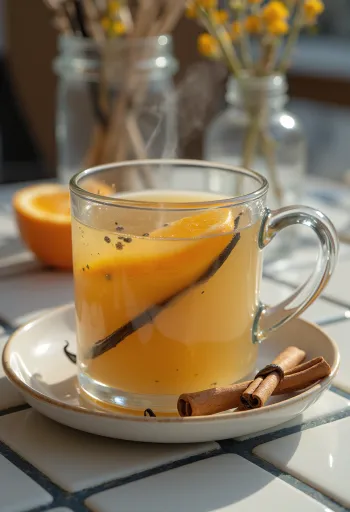 Vanilkový cider v hrnčeku