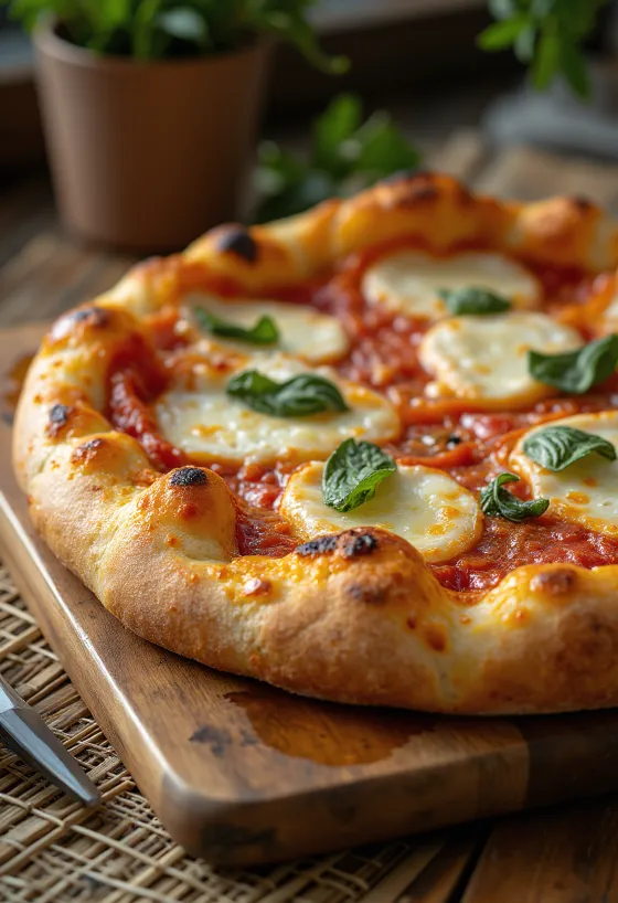 Pizza al Taglio s hrubým cestom a syrom mozzarella