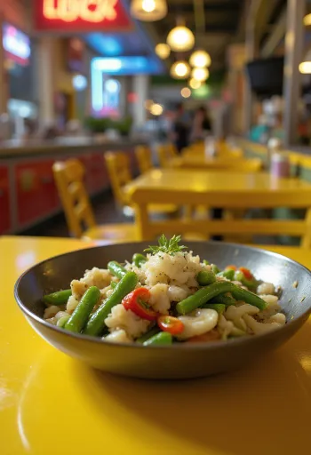 Bicol Express so zelenou fazuľkou v kokosovým mlieku