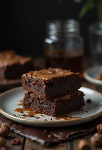 Čokoládové brownie s chrumkavým povrchom a mäkkým vnútrom, nakrájané na rezy