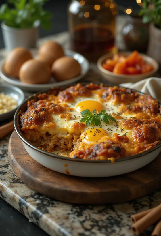 Pikantná Moussaka s mäsovými a tvarohovými vrstvami