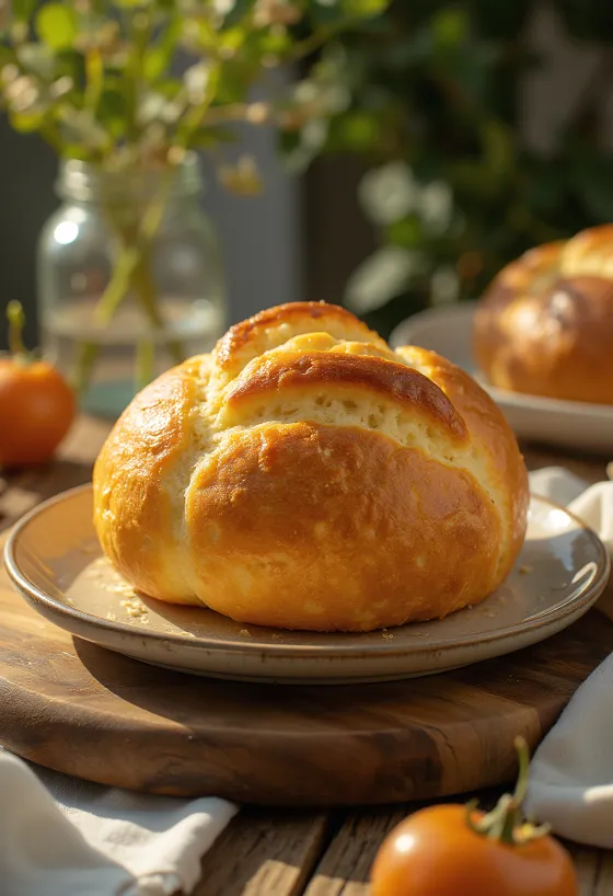 Portugalský sladký chlieb servírovaný