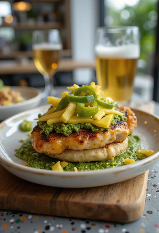 Kurací burger fusion s grilovaným mäsom a roztopeným syrom