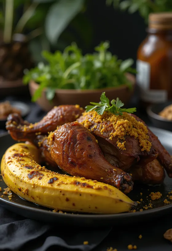 Pečená Kačica Betutu s koreninami