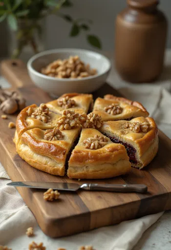 Škoricovo-medový koláč pri servírovaní