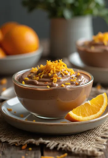 Naservírované pomarančové parfé s čili