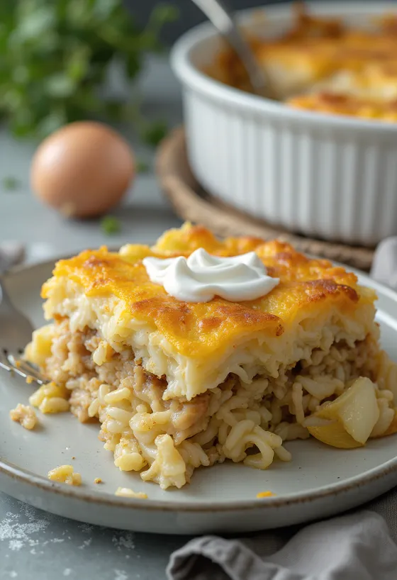 Prekladaný kel vrstvený so šťavnatým mletým mäsom a mäkkou ryžovou plnkou