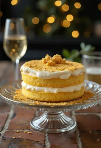 Zlatá torta s elegantným zdobením