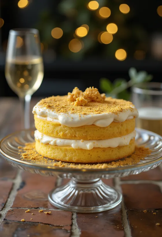 Zlatá torta s elegantným zdobením