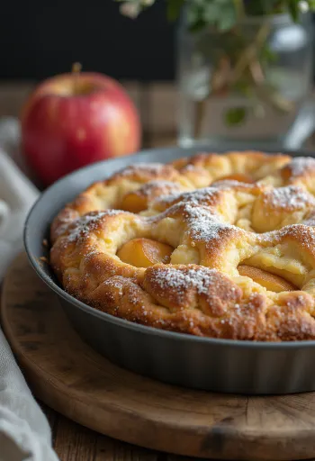 Jablkovo-škoricový koláč servírovanie