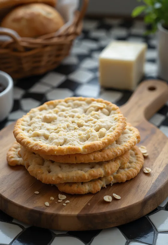 Knäckebröd s ovsenými vločkami čerstvo podávaný