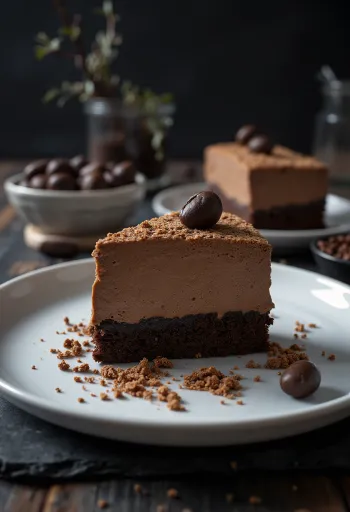 Kávovo-čokoládová mousse torta so zdobením