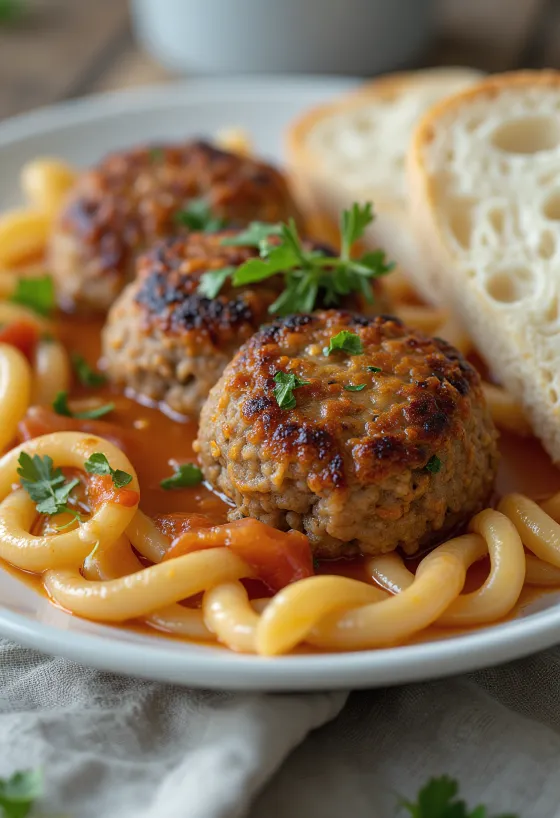 Fašírka s chrumkavou kôrkou, pripravená zo šťavnatého mletého mäsa