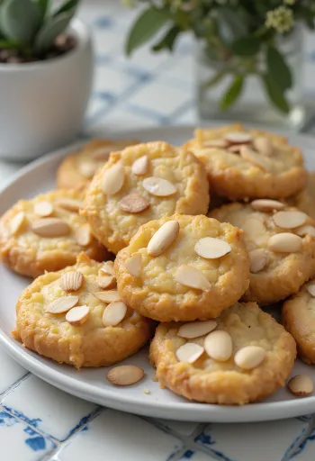 Nankhatai s mandľovou múkou, mäkké a mandľové koláčiky
