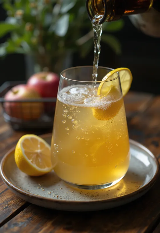 Španielska Sidra servírovaná v pohári