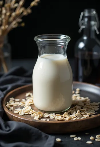 Probiotický ovsený kefír vo fľaši, hodvábny rastlinný nápoj