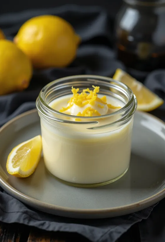 Citrónová Panna Cotta servírovanie