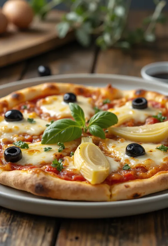 Pizza ai Carciofi e Olive s artičokmi a olivami