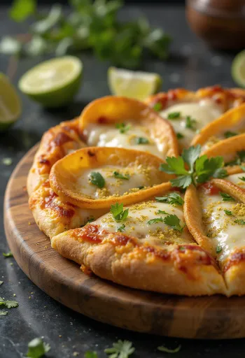 Pizza Costarricense servírovaná na stole