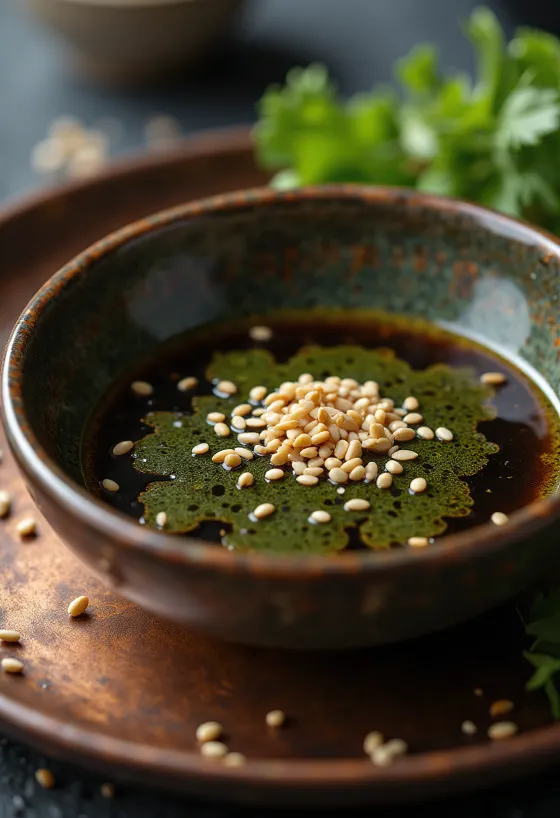 Sójová omáčka s wasabi servírovaná pri sushi