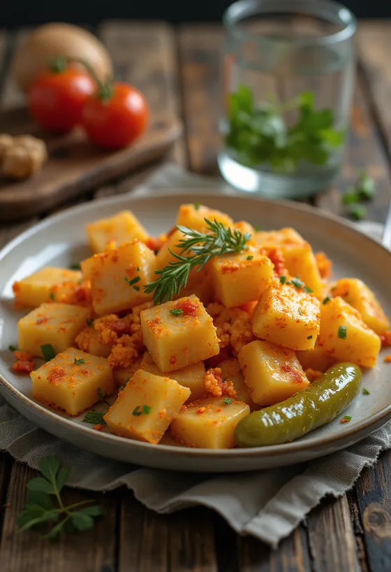 Granadír s opraženou cibuľkou a červenou paprikou