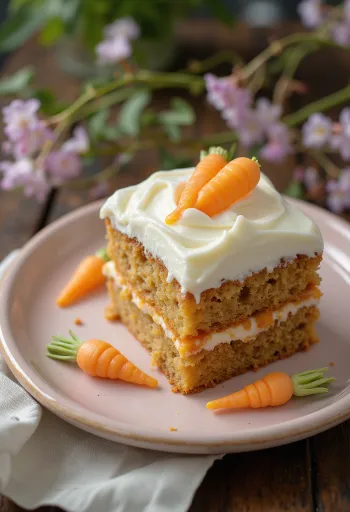 Veľkonočná mrkvová torta s fondánovými mrkvičkami