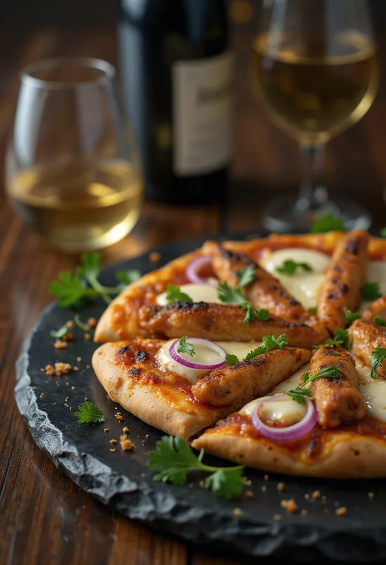 Servírovaná Pizza Ethiopian Style